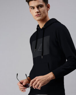 men?s navy blue hoodie with kangaroo pocket cozy winter streetwear