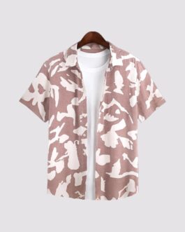 Peach Scratch Men's Half Sleeve Casual Printed Shirt