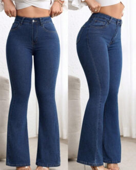 Little Wish Classic 1 Button Bootcut Stretch Jeans for Women