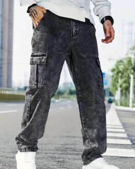 Men's Wide Leg Denim Jeans