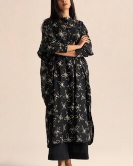 Black Floral Print Co-ord Set