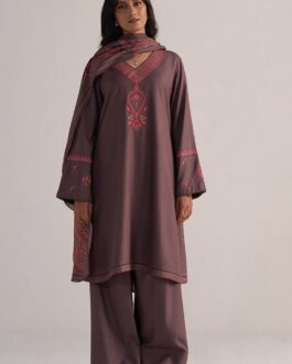 Plum Truffle Pashmina Kurta Set