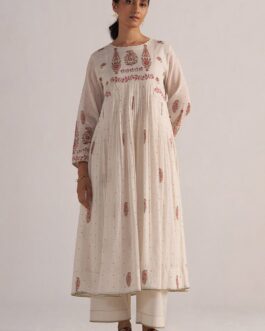 Antique White Mul Mul Co-ord Set