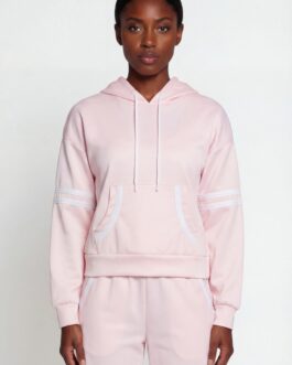 Varsity Stripe Detail Pullover Hoodie