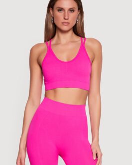 Seamless Caged Back Crop Top