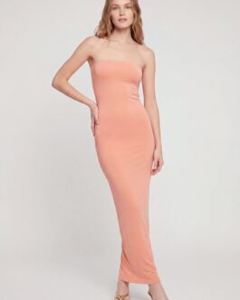 Back Slit Tube Maxi Dress