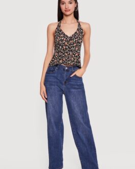 Floral Cropped Halter Top