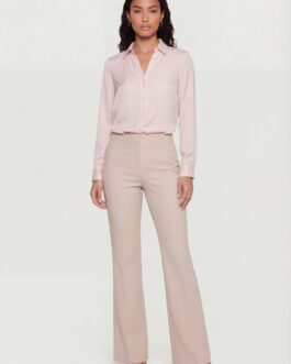 Crepe Knit Long Sleeve Button Front Shirt