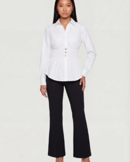 Poplin Smocked Waist Shirt