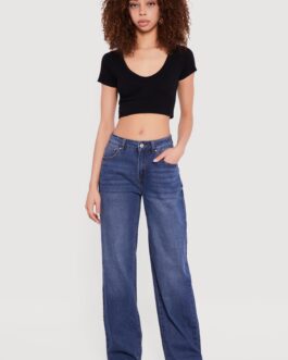 Low Rise Little Wish Wide Leg Jeans
