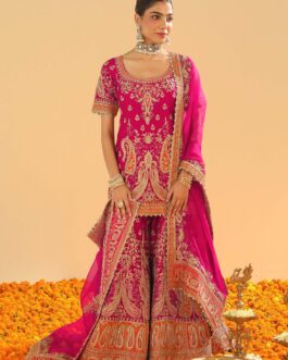 Rani Hotpink Kurta With Sharara