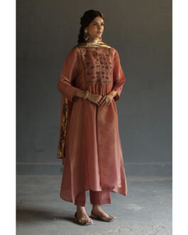 Little Wish Sitara Kurta - Peach (Set of 3)