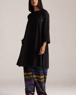 Black With Multi Colour Checkard Co-ord Set