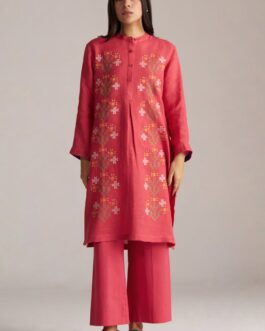 Claret Red Linen Co-ord Set