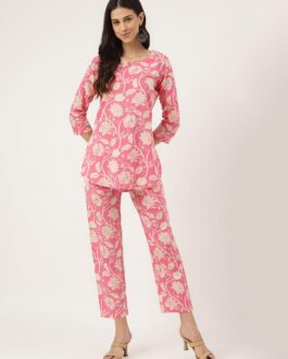 Little Wish Pink Printed Loungewear/Nightwear