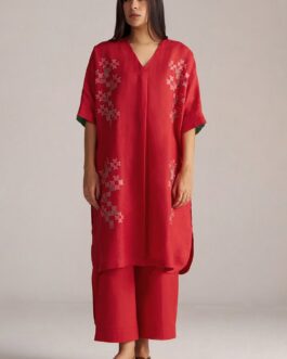 High Risk Red Linen Co-ord Set