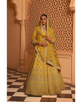 Little Wish Noorali Yellow Lehenga with Choli and Dupatta (Set of 3)