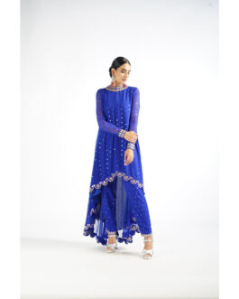 Little Wish Royal Blue Kurta and Pant (Set of 2)