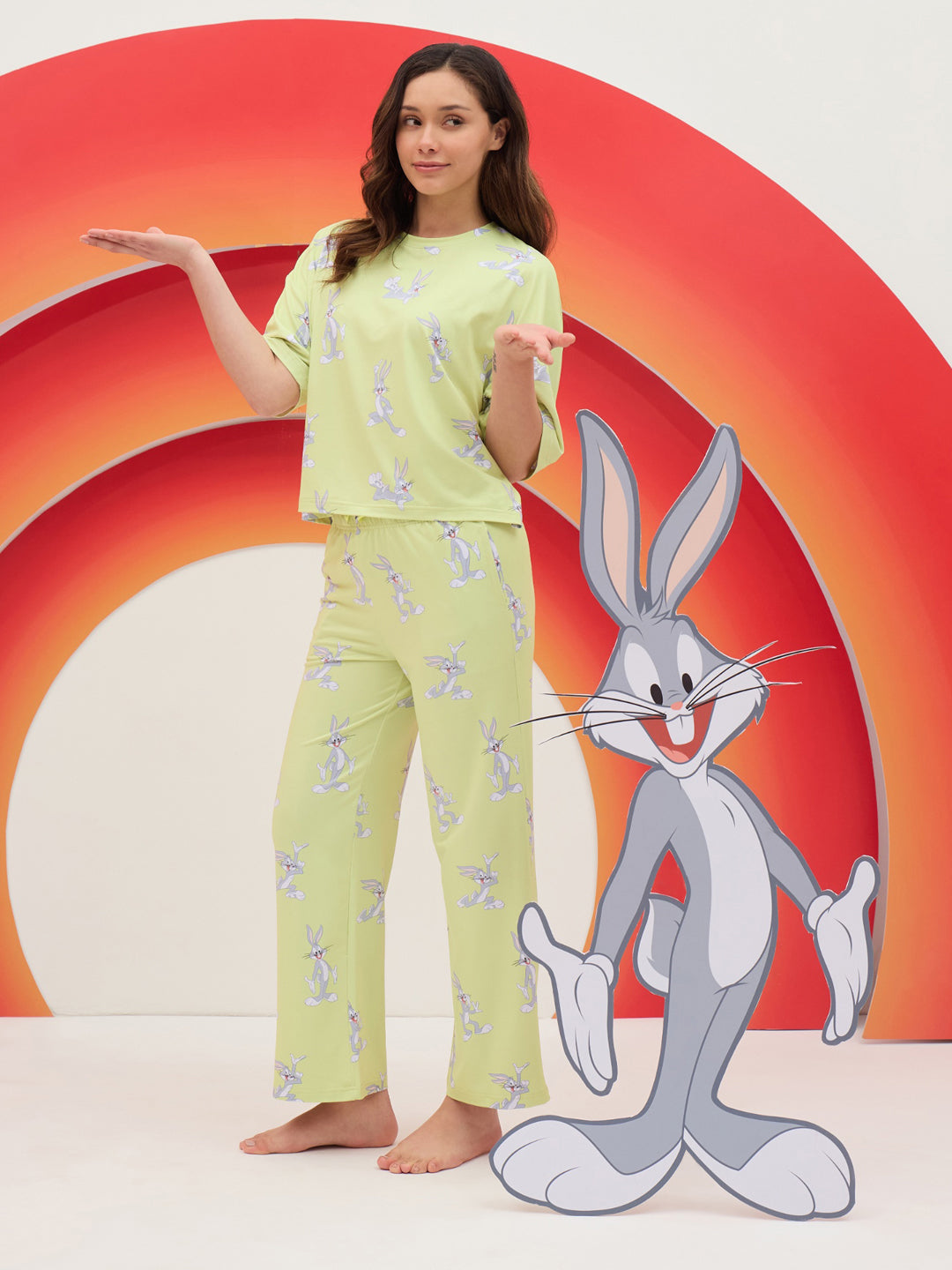 Looney Tunes Bunny Vibes Wide Pyjama Set