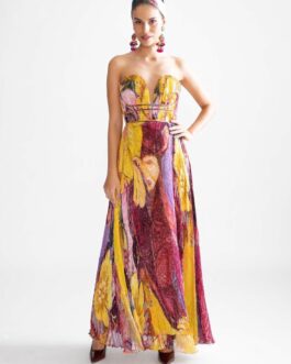 Yellow Daisy Print Gown