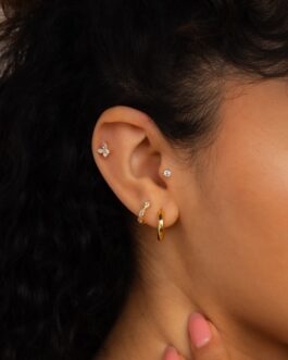 Diamond Butterfly Earrings Set