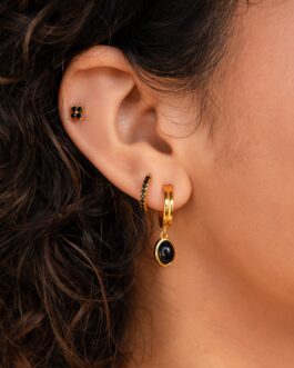 Onyx Diamond Earrings Set