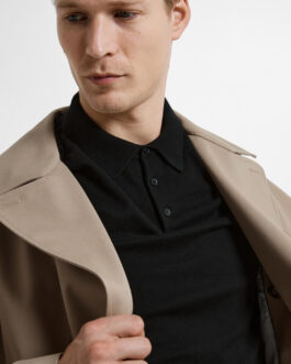 Black Knitted Polo