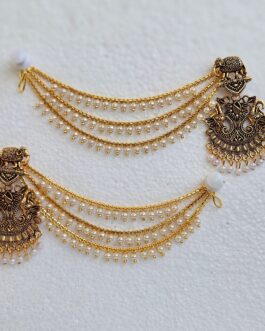 Women Gold Brass Earrings