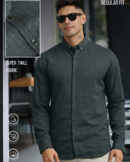 Super Twill Olive Full Sleeve Shirt