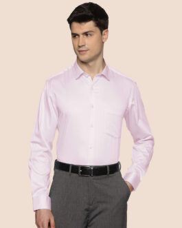 Swiss Finish Giza Cotton Shirt In Pastel Pink