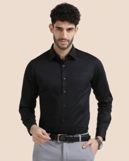 Cambridge Giza Cotton Shirt In Raven