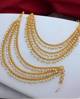 Women Gold Plated Multi Layer Ear Chain Traditional Bridal Jewellery