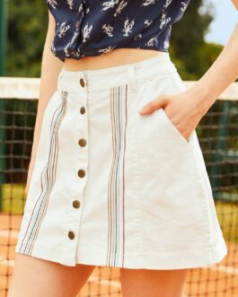 A Spring Fling Button Down A-Line Skirt