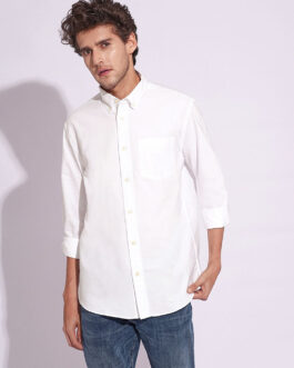 White Organic Cotton Oxford Shirt