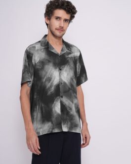 Black Printed Organic Cotton Shirt