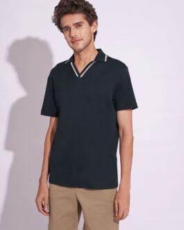 Dark Blue Organic Cotton Polo