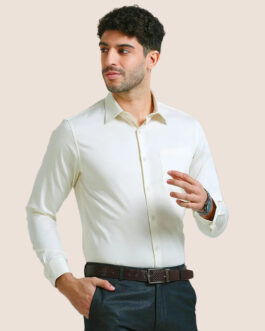 Cambridge Giza Cotton Shirt In Vanilla