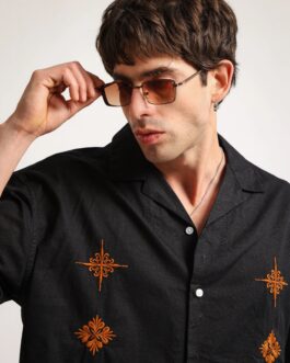 Embroidery Black Shirt
