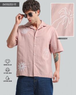 Embroidery Pink Shirt