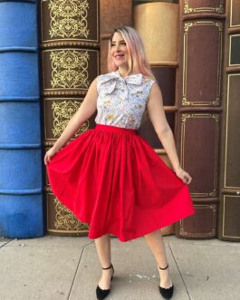 Peggy Swing Skirt In Red