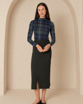 Green Knit Skirt Legging
