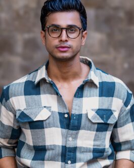 Herringbone Petrol Blue Full Sleeve Shirt