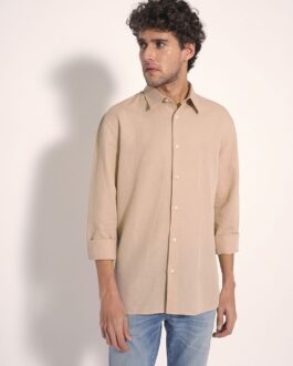 Pink Linen Full Sleeves Shirt