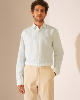White Linen Full Sleeves Shirt