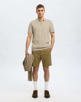 Oatmeal Knitted Polo