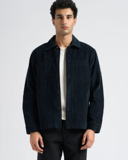 Organic Cotton Corduroy Overshirt - Blue