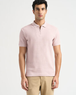 Cotton Zip Knit Polo