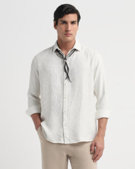 Regular Fit Full Sleeves Shirt - Bright White