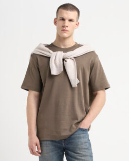 Regular Fit Crew Neck T-Shirt - Brown