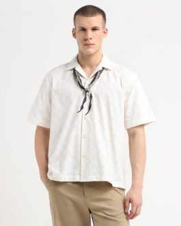 Organic Cotton Printed Shirt - Off-White